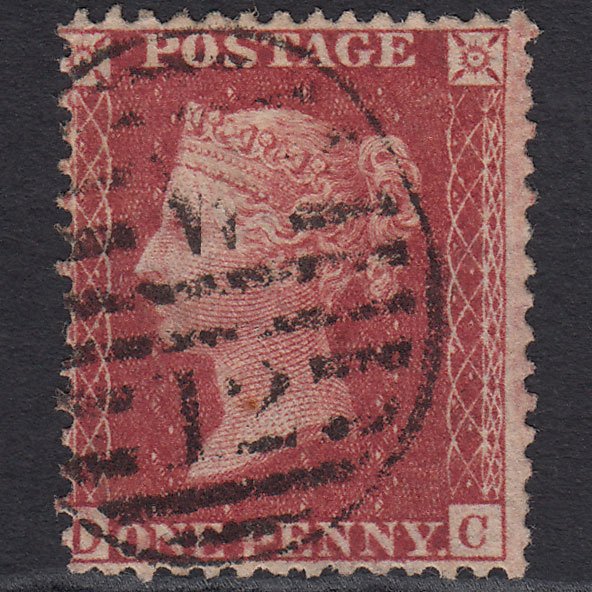 GB QV 1857 1d Rose-red (Plate 36) SG40-C10(1) DC GU London D&S W12