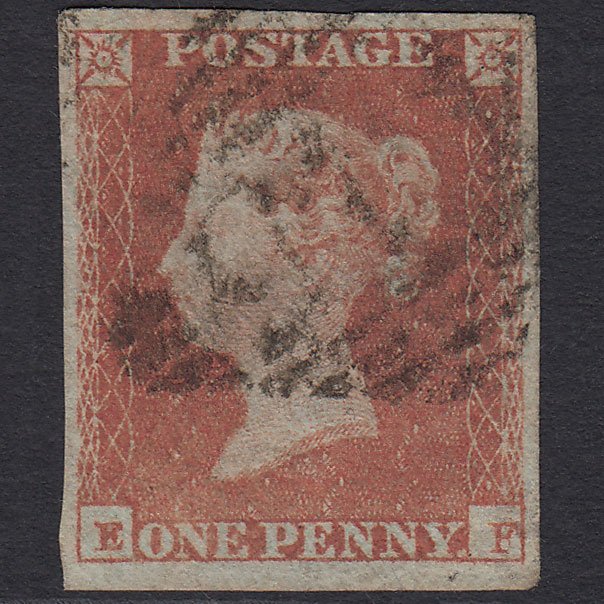GB QV 1841 1d Red-brown (Plate 92) SG8-B1(1) EF FU 4 Margins Waterford 445