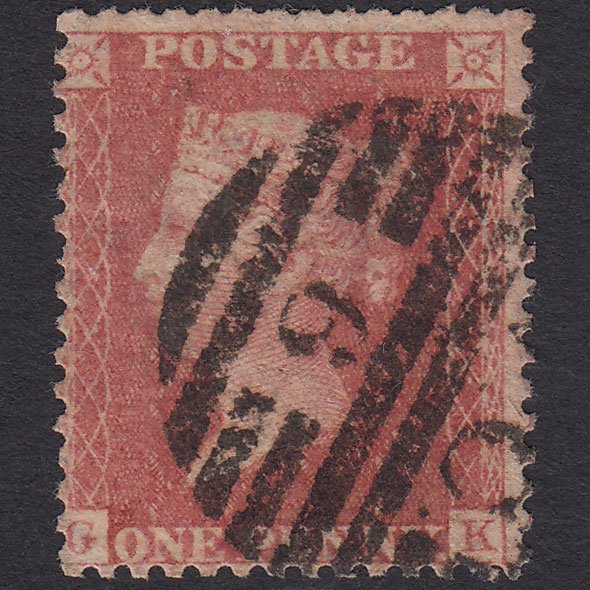 GB QV 1857 1d Pale Rose (Plate 62) SG39-C10(3) GK GU London D&S WC6