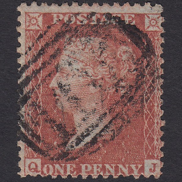 GB QV 1855 1d Red-brown (Plate 17) SGC6(1) QJ FU