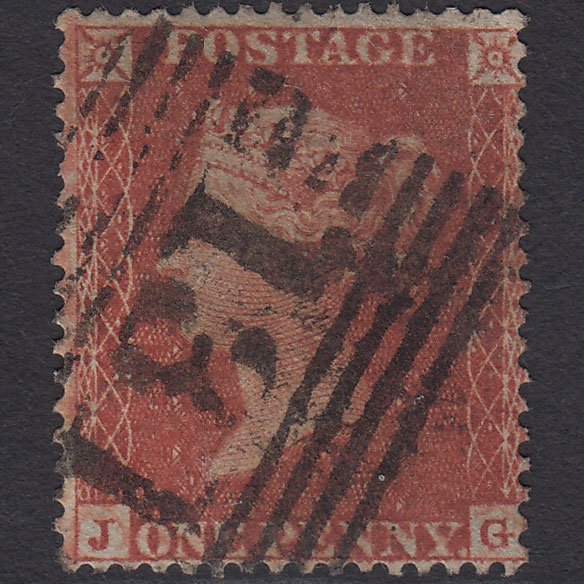 GB QV 1855 1d Red-brown (Plate 8) SG21-C4(1) JG GU Edinburgh 131