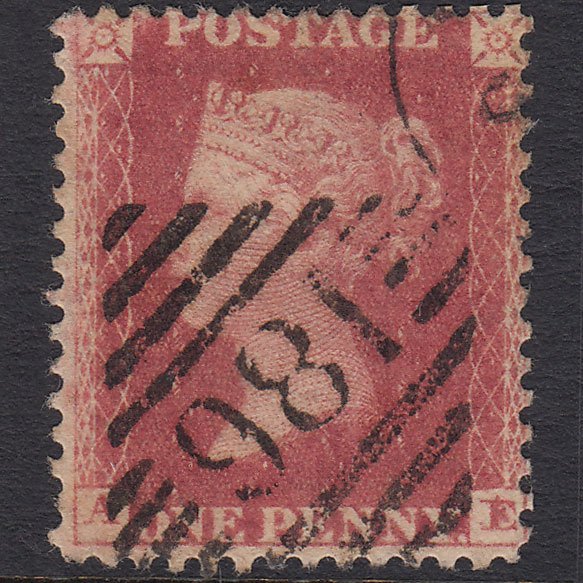 GB QV 1861 1d Plate R16 SGC13(3) AE FU Missing Imprimatur Dublin 186