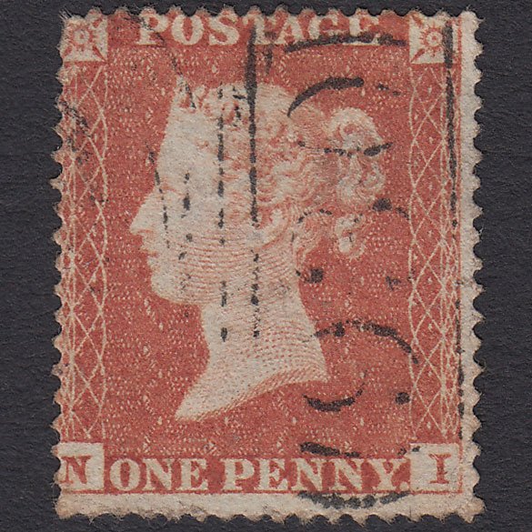 GB QV 1854 1d Red-brown Plate R4 SG17-C1(1) NI GU York 930