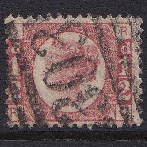 GB QV 1870 1/2d Rose-red (Plate 5) SG48-G4 RC FU Folkestone 303