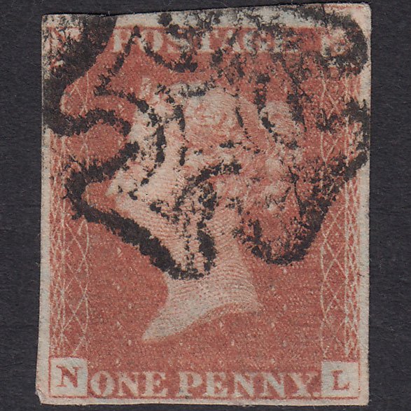 GB QV 1841 1d (Plate 22) SG8-B1(1) NL GU Missing Imprimatur 4 Margins MX