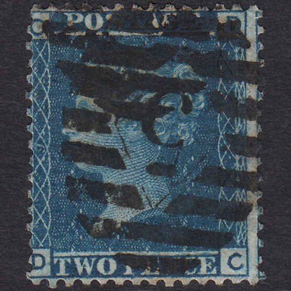 GB QV 1858 2d Blue (Plate 9) SG45-G2 DC GU London IS 5