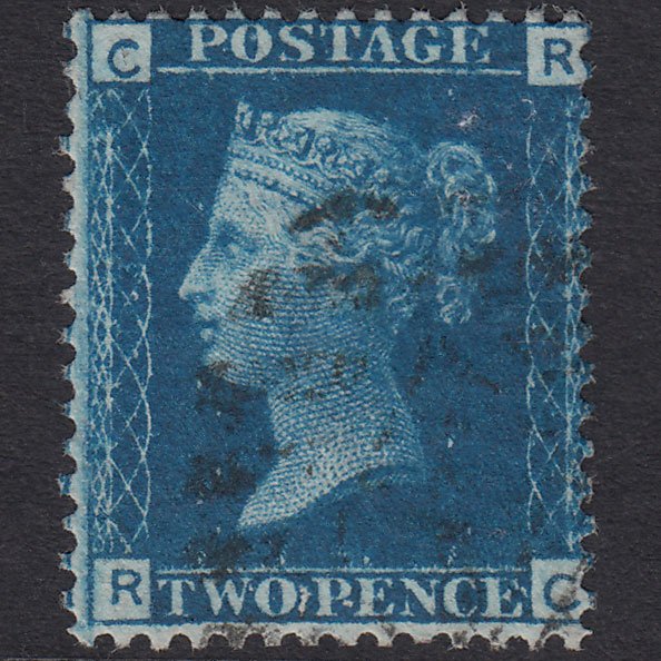 GB QV 1869 2d Blue (Plate 13) SG46-G3 RC VFU London IS Cancel