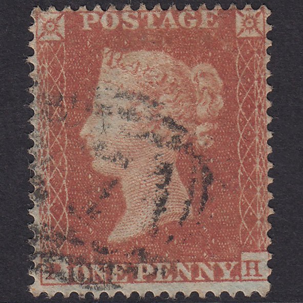 GB QV 1854 1d Red-Brown Plate 176 SG17-C1(1) PH FU Light Cancel