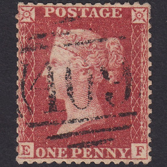 GB QV 1857 1d Rose-Red Plate 43 SG40-C10(1) EF GU Jersey 409 Well Centred