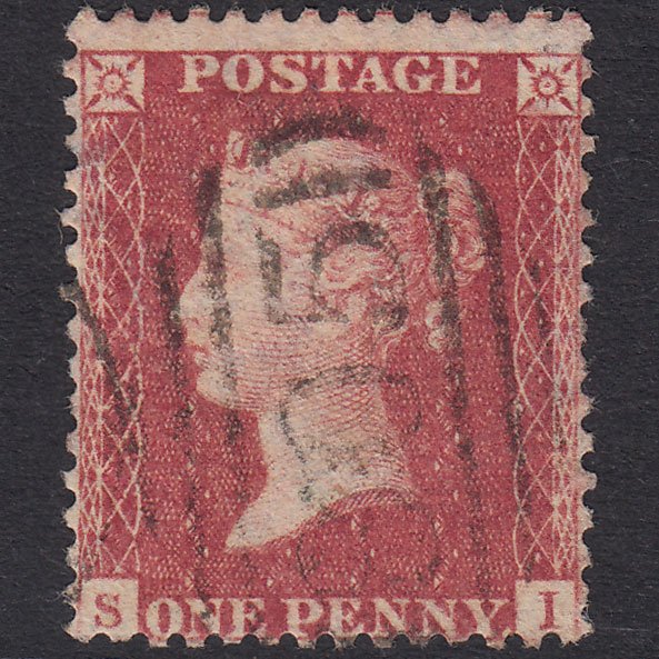 GB QV 1857 1d Rose-Red Plate 43 SG40-C10(1) SI FU Torquay 805