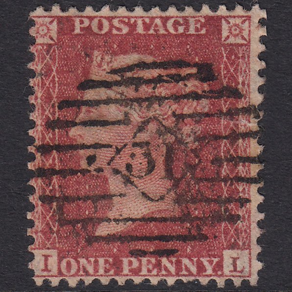 GB QV 1857 1d Rose-Red Plate 47 SG40-C10(1) IL FU London IS 51 51.B