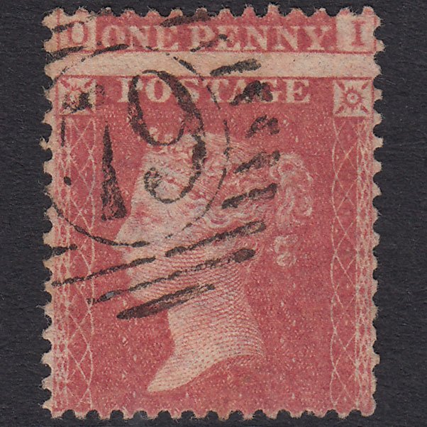 GB QV 1857 1d Plate 49 SG40-C10(1) OI VFU London D&S 79 Huge Misperf