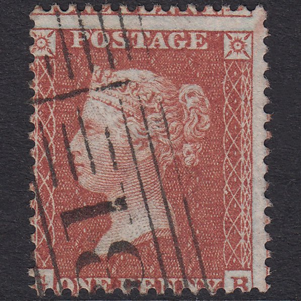 GB QV 1855 1d Plate 12 SGC6(1) GB VFU Edinburgh 131 Roller Cancel Misperf