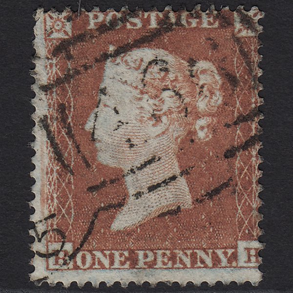 GB QV 1854 1d (Plate 198) SG17-C1(1) RH FU Liverpool 466 Spoon Miss Imprimatur
