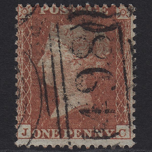 GB QV 1855 1d Red-brown (Plate 4) SG24-C3(1) JC FU Manchester 498