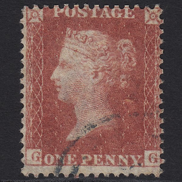 GB QV 1857 1d Rose-red (Plate 56) SG40-C10(1) GG FU Light Blue Town Cancel