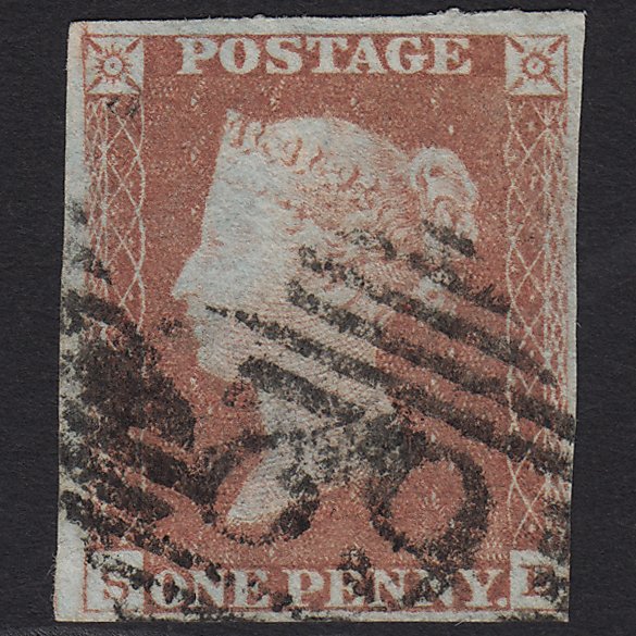 GB QV 1841 1d Red-brown (Plate 72) SG8-B1(1) SE GU Belfast 62 nr 4 Margins