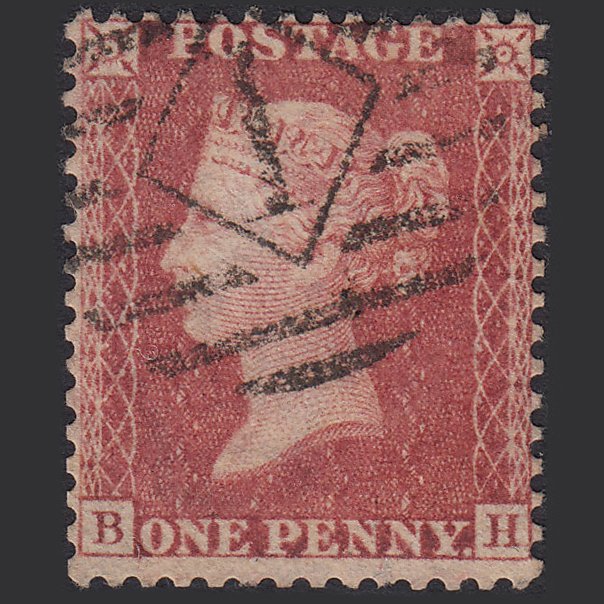 GB QV 1857 1d Rose-red (Plate 46) SG40-C10(1) BH FU London IS 1