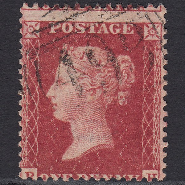 GB QV 1857 1d Deep Rose-red (Plate 60) SG41-C10(4) RH FU Large Misperf