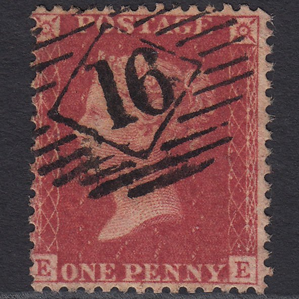 GB QV 1857 1d Rose-red (Plate 49) SG40-C10(1) EE FU London IS 16