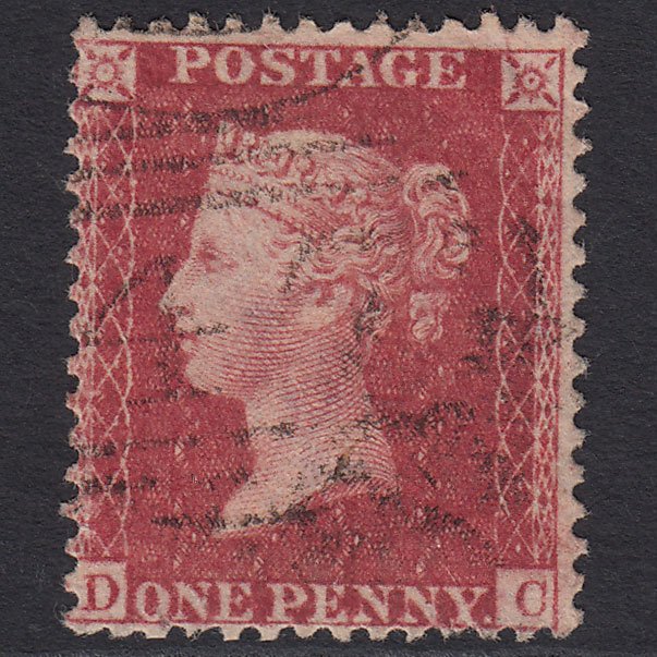 GB QV 1857 1d Rose-red (Plate 58) SG40-C10(1) DC FU Bangor 47