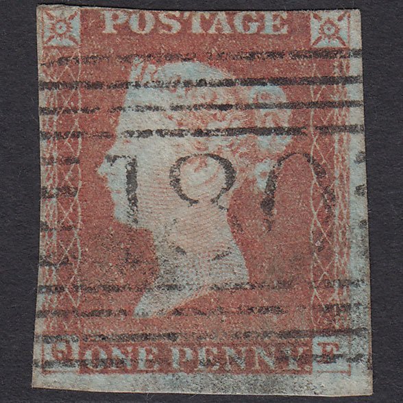GB QV 1841 1d Red-brown (Plate 71) SG8-B1(1) QF GU 3 Margins Huna 180