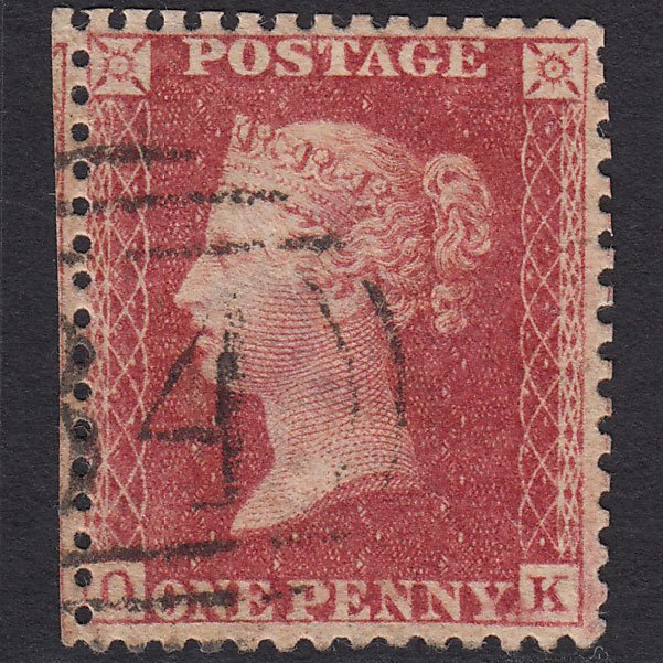 GB QV 1857 1d Rose-red (Plate 60) SG40-C10(1) OK FU Canterbury 84