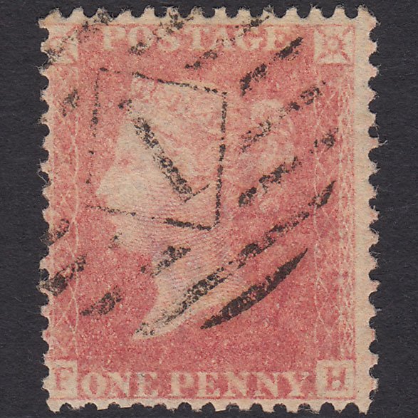 GB QV 1857 1d Pale Rose Transitional (Plate 49) SGC9A(1) FH GU London IS 1