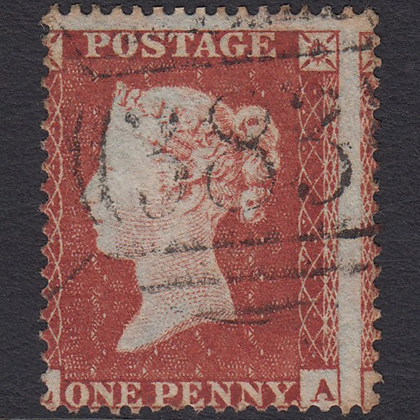 GB QV 1854 1d (Plate 203) SG17-C1(1) LA GU Hull 383 Spoon Large Misperf