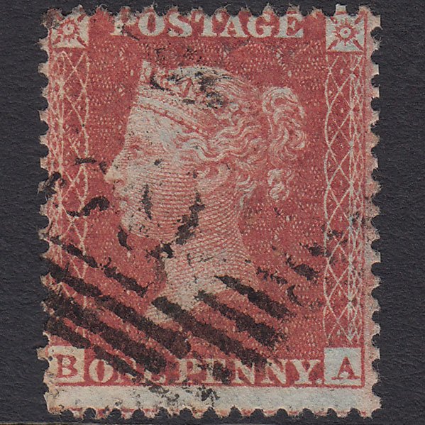 GB QV 1855 1d Red-brown (Plate 4) SG24-C3(1) BA FU Glasgow 159 Misperf