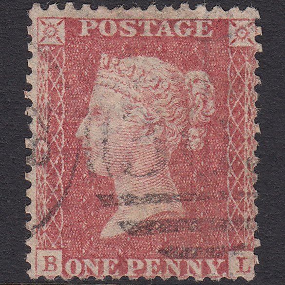 GB QV 1857 1d Pale Rose (Plate 27) SG39-C10(3) BL GU