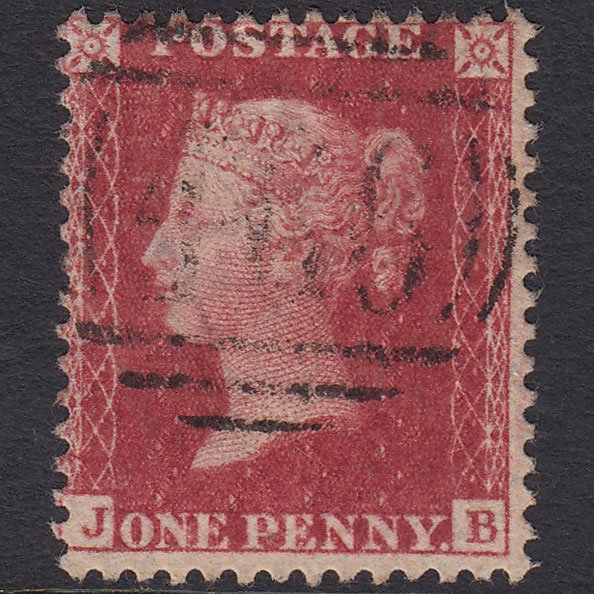 GB QV 1857 1d Deep Rose-red (Plate 56) SG41-C10(4) JB VFU Liverpool 466