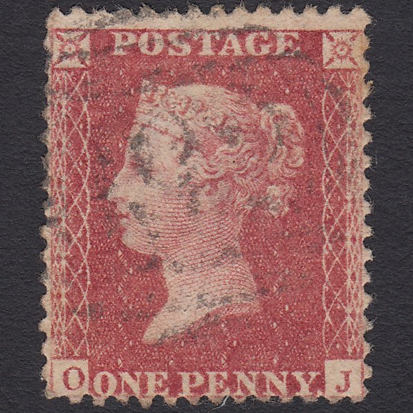 GB QV 1857 1d Rose-red (Plate 27) SG40-C10(1) OJ GU Light Cancel