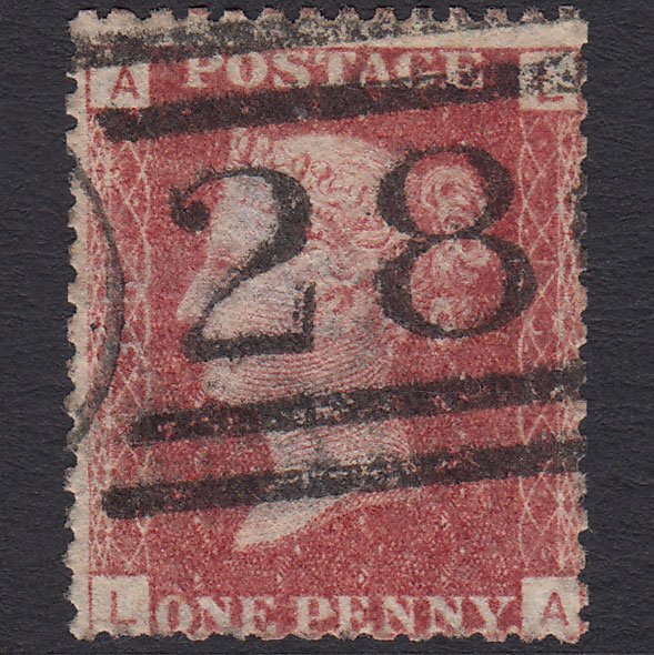 GB QV 1864 1d Lake-red (Plate 138) SG44-G1(2) LA GU Perth 280