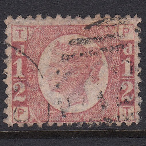GB QV 1870 1/2d Rose (Plate 20) SG49-G4 PT VFU Light Cancel