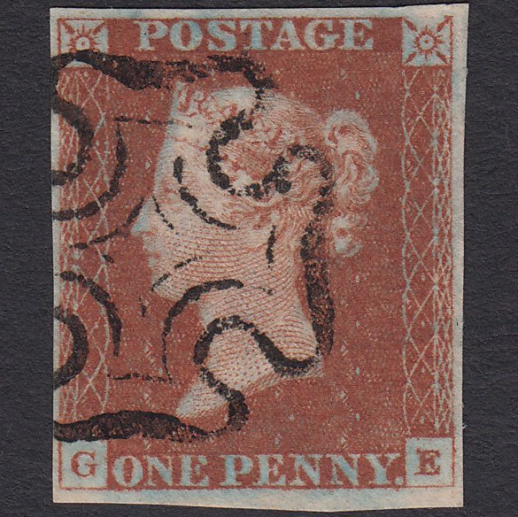 GB QV 1841 1d Red-brown (Plate 27) SG8-B1(1) GE VFU Maltese Cross