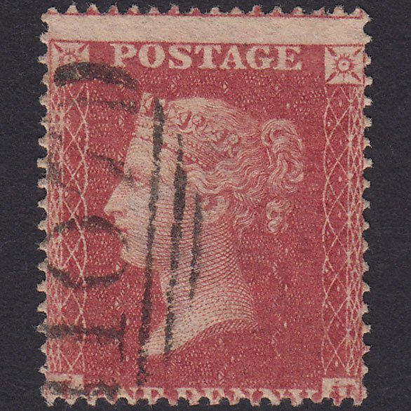 GB QV 1857 1d (Plate 58) SG36-C11 LH VFU Bradford 107 Unlisted Marks