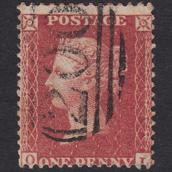 GB QV 1857 1d Rose-Red Plate 48 SG40-C10(1) OL FU Christchurch 200