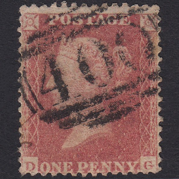 GB QV 1861 1d Rose-Red Plate R15 SGC13(1) DG GU Ilfracombe 400