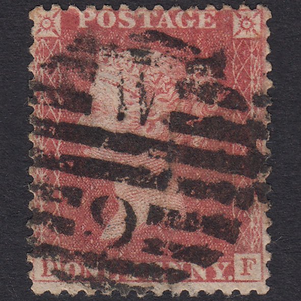 GB QV 1857 1d Rose-Red Plate 27 SG40-C10(1) DF GU London D&S W9