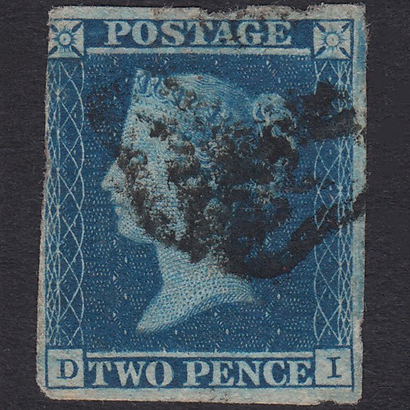 GB QV 1841 2d Deep Full Blue Plate 3 SG15-E1(3) DU GU 3 Margins MX