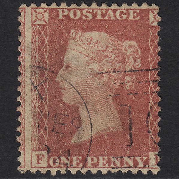GB QV 1857 1d Rose-red SG40-C10(1) GU Misperf Light Dumfries 108