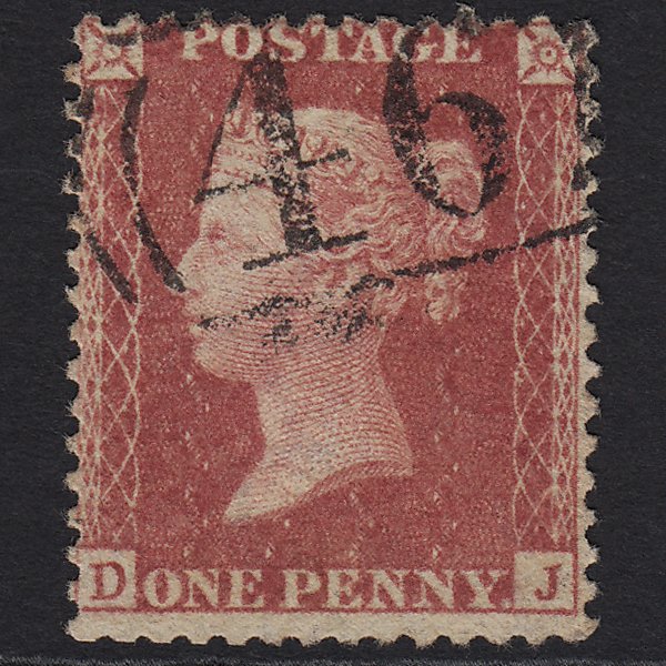 GB QV 1857 1d Rose-red (Plate 57) SG40-C10(1) DJ GU Banbury 46