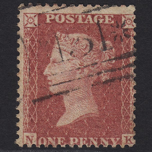 GB QV 1857 1d Rose-red (Plate 68) SG40-C10(1) NK GU Edinburgh 131