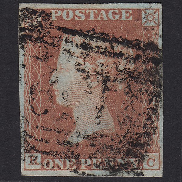 GB QV 1841 1d Red-brown (Plate 97) SG8-B1(1) RC GU 4M Imperf Glasgow 159