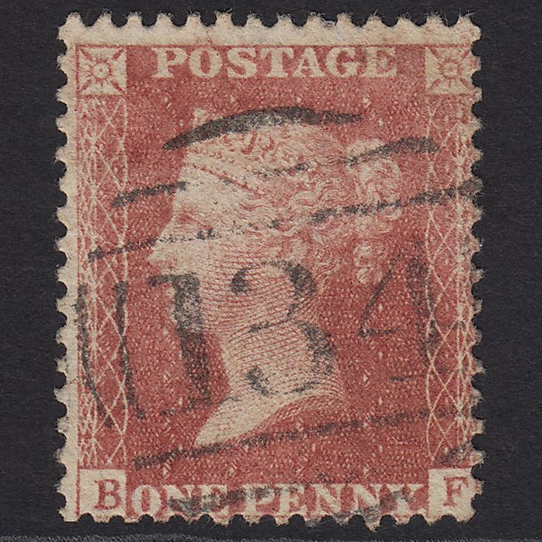 GB QV 1857 1d Rose-red (Plate 48) SG40-C10(1) BF GU Bristol 134