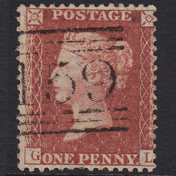 GB QV 1857 1d Rose-red (Plate 59) SG40-C10(1) GL GU Glasgow 159
