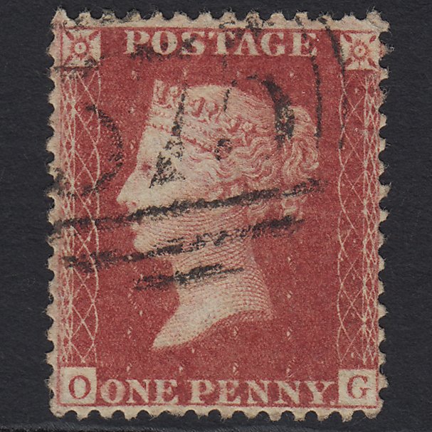 GB QV 1857 1d Rose-red (Plate 59) SG40-C10(1) OG FU Norwich 575