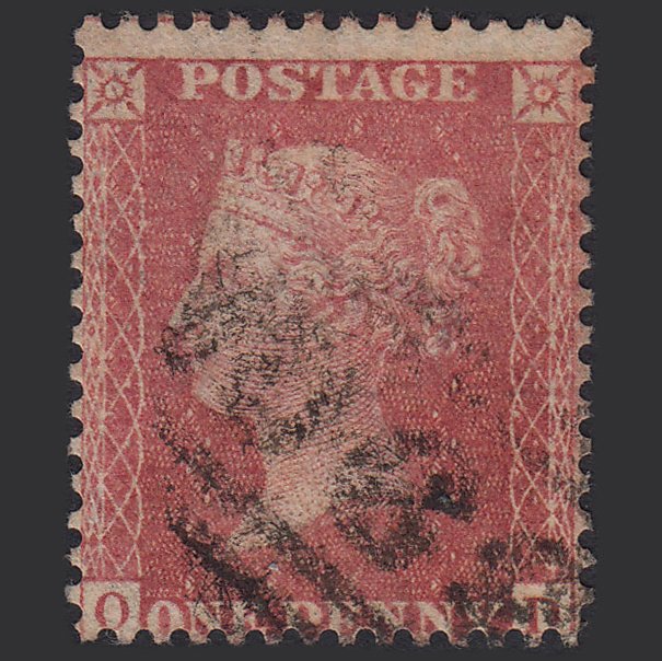 GB QV 1857 1d Rose-red (Plate 27) SG40-C10(1) OD GU