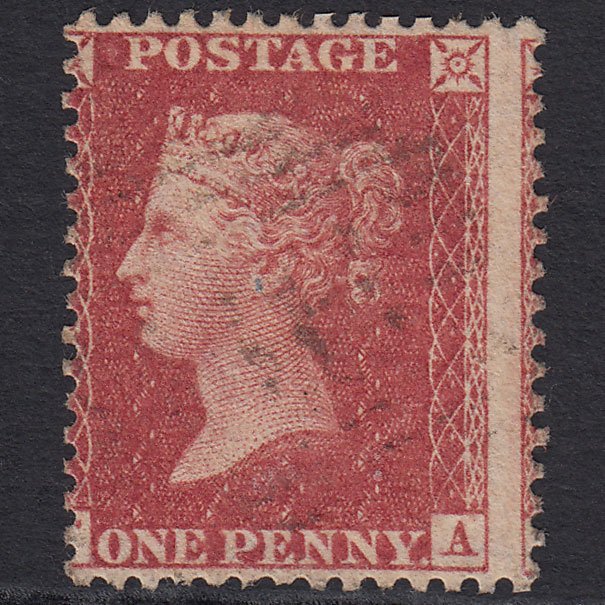 GB QV 1861 1d (Plate 51) SG42-C12(3) TA FU Light Cancel Large Misperf